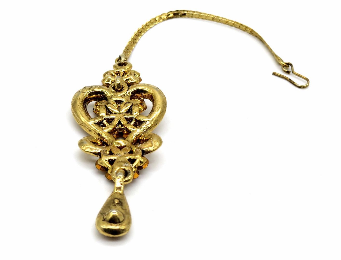 Jewelshingar Jewellery Gold Plated Zircon Maangtikka For Women ( 92235MTZ )