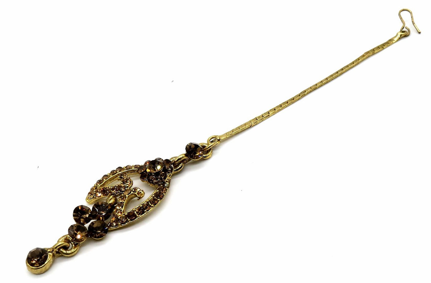 Jewelshingar Jewellery Gold Plated Zircon Maangtikka For Women ( 92265MTZ )