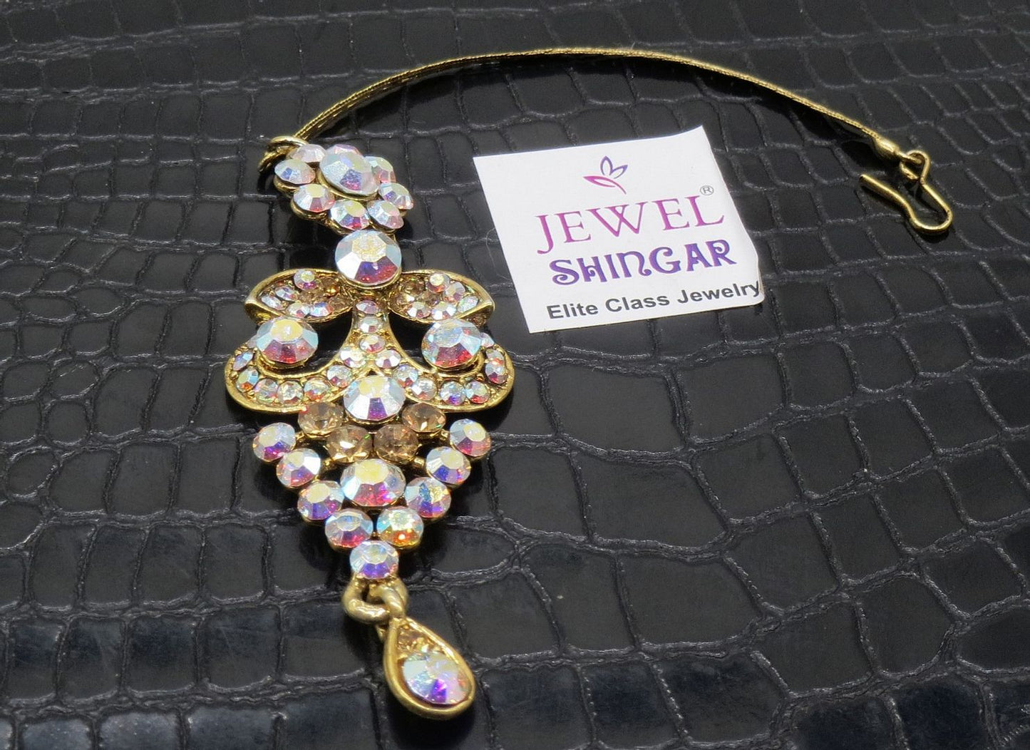 Jewelshingar Jewellery Gold Plated Zircon Maangtikka For Women ( 92283MTZ )