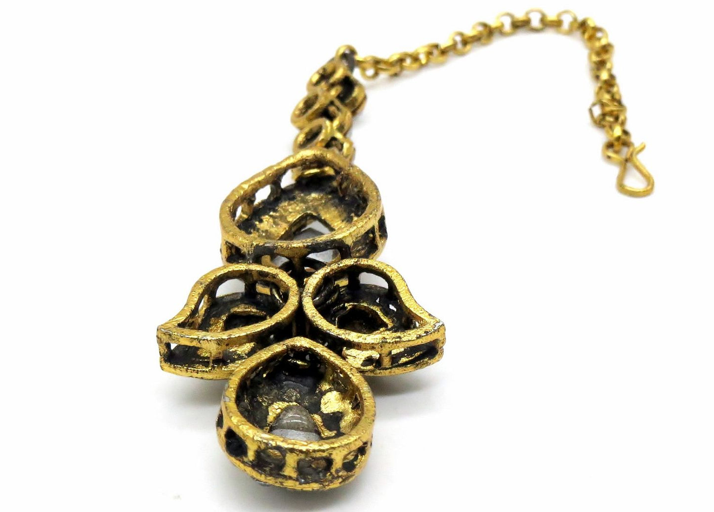 Jewelshingar Jewellery Gold Plated Zircon Maangtikka For Women ( 92288MTZ )