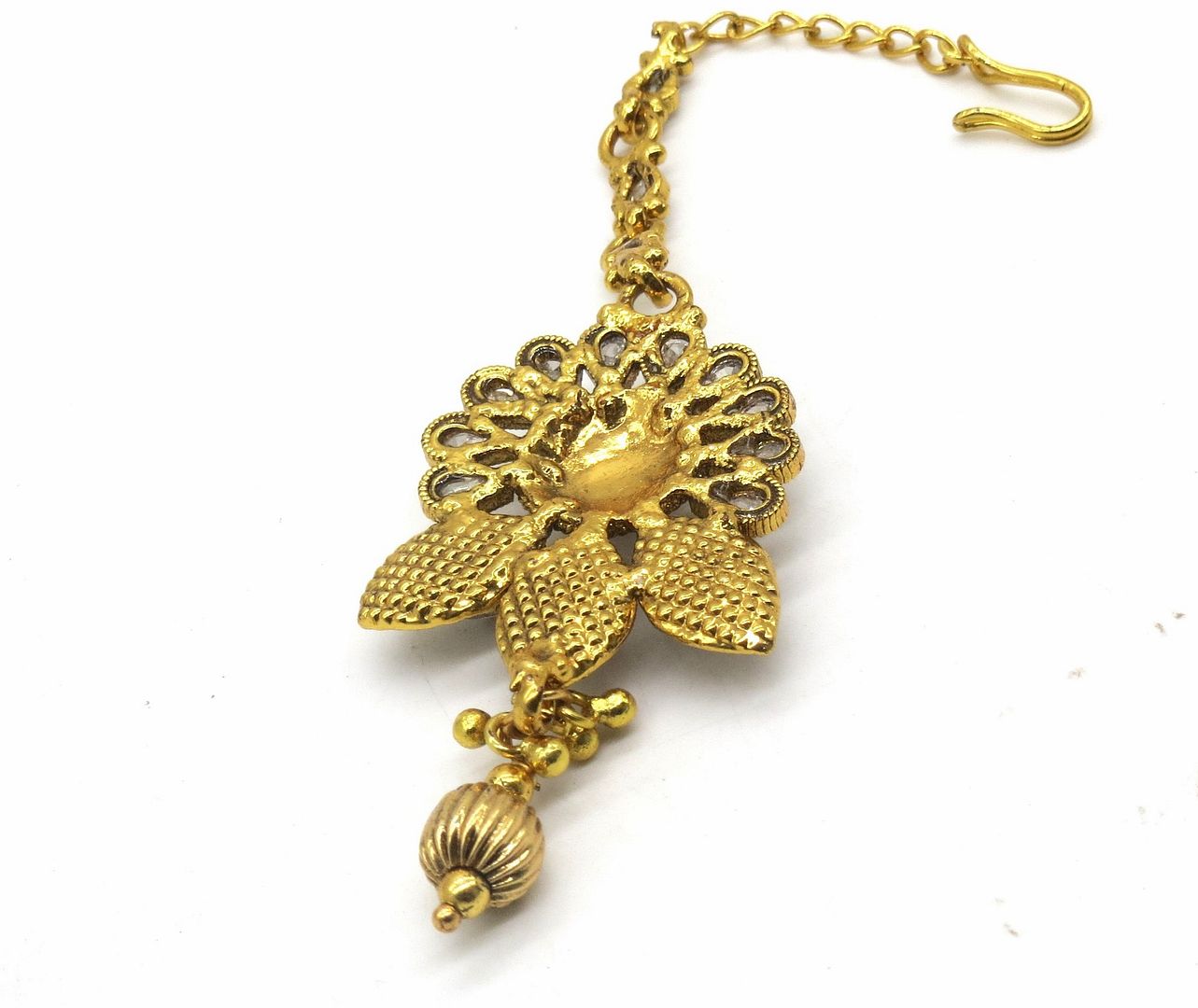 Jewelshingar Jewellery Gold Plated Zircon Maangtikka For Women ( 92298MTZ )