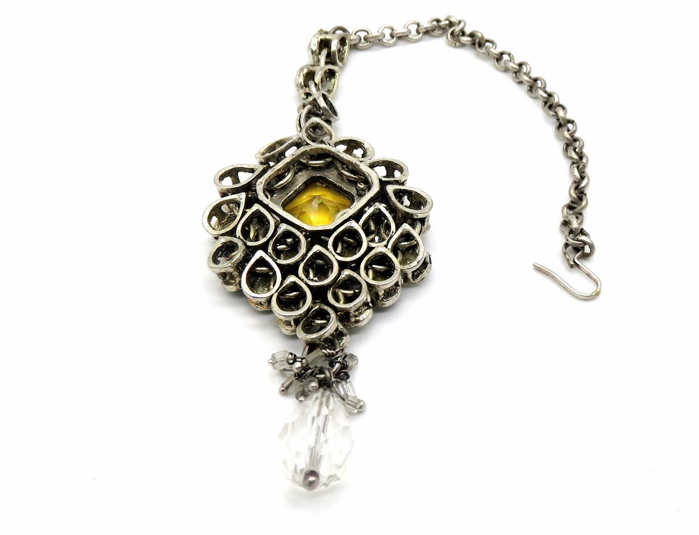 Jewelshingar Jewellery Silver Plated Zircon Maangtikka For Women ( 92319MTZ )