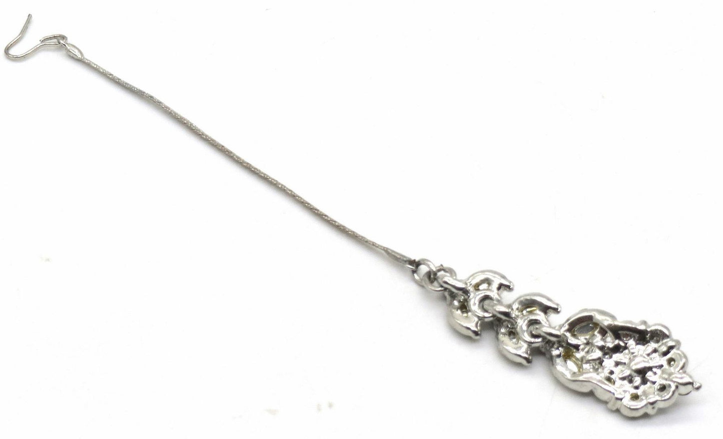 Jewelshingar Jewellery Silver Plated Zircon Maangtikka For Women ( 92386MTZ )