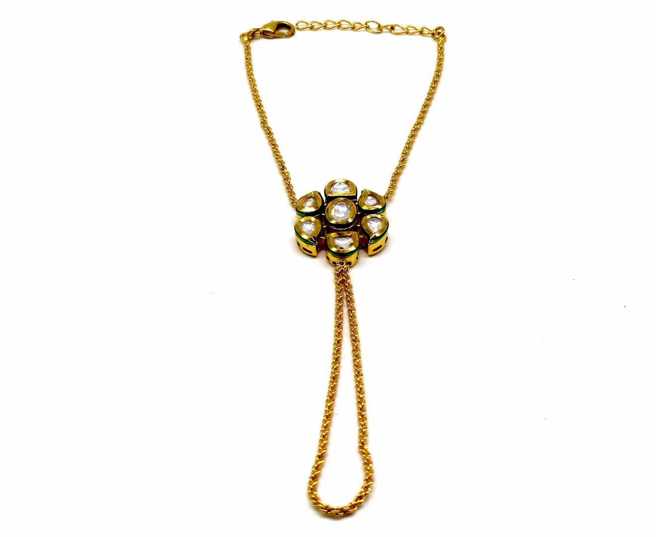 Jewelshingar Jewellery Gold Plated Hathphool For Women ( 92509CBH )