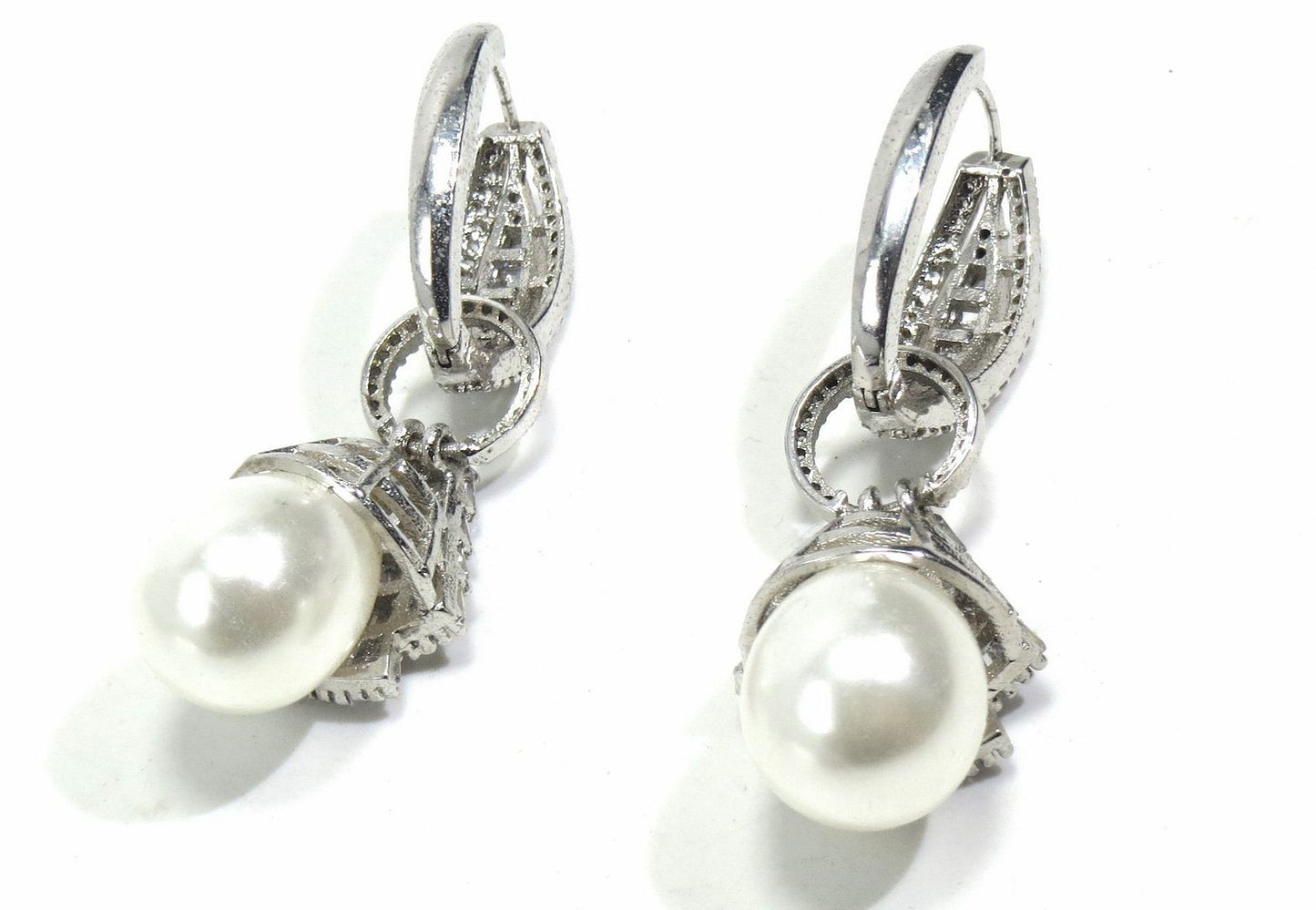 Jewelshingar Jewellery Silver Plated Diamond Earrings For Women ( 92966EAD )