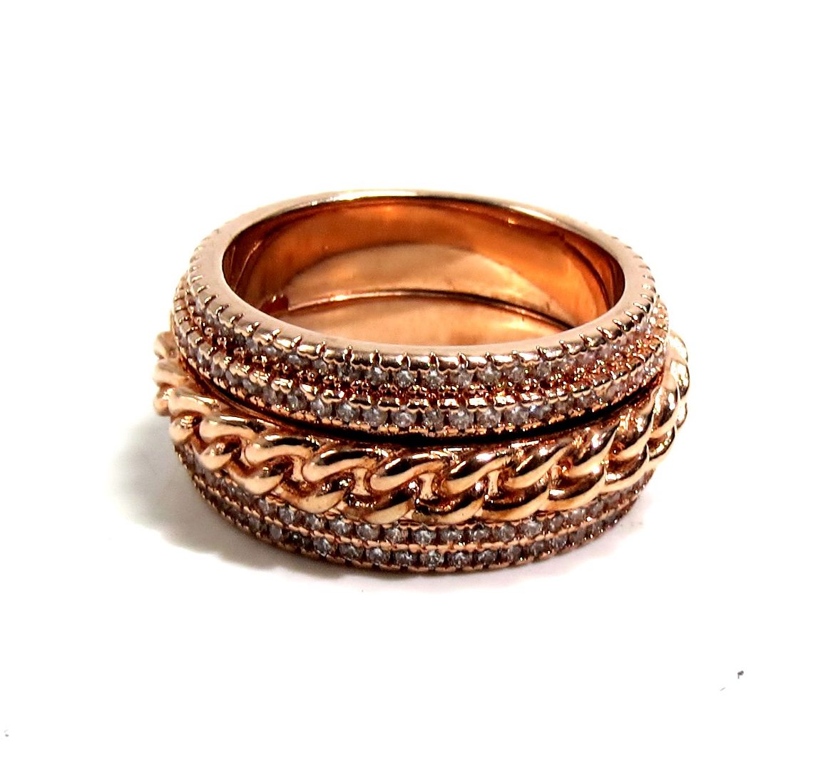 Jewelshingar Jewellery American Diamond Clear Colour Size 13 Gold Plated Ring For Girls ( 93053RIN )