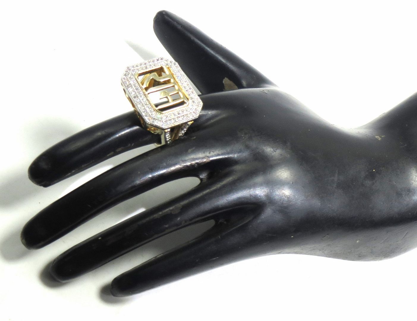 Jewelshingar Jewellery American Diamond Clear Colour Size 15 Gold Plated Ring For Girls ( 93149RIN )