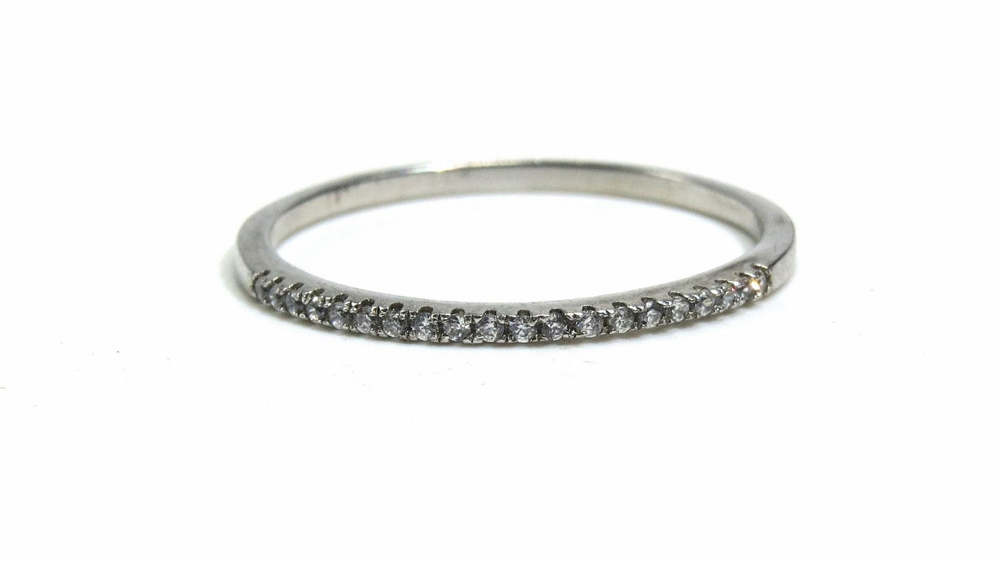 Jewelshingar Jewellery American Diamond Clear Colour Size 21 Silver Plated Ring For Girls ( 93238RIN )