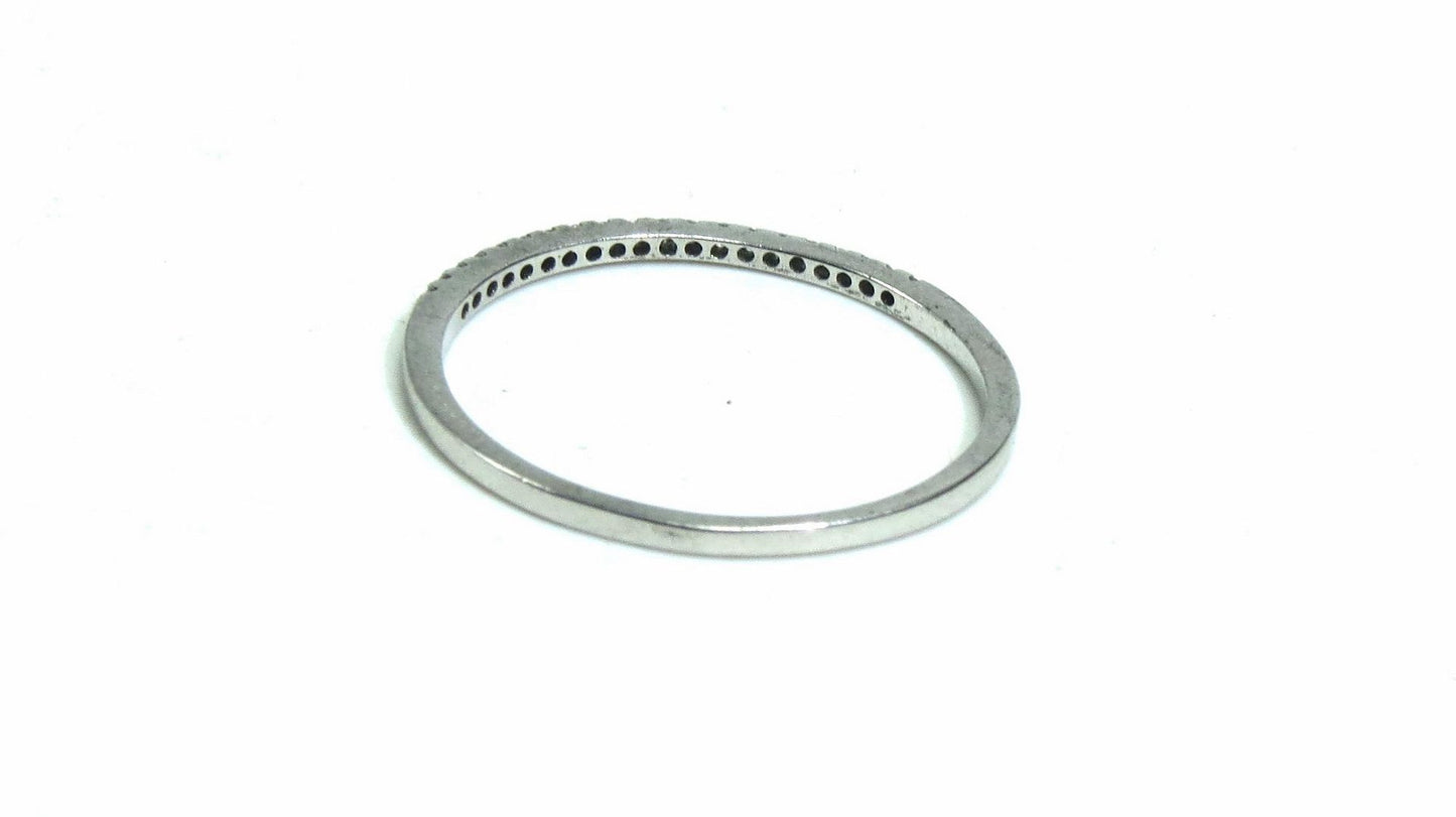 Jewelshingar Jewellery American Diamond Clear Colour Size 21 Silver Plated Ring For Girls ( 93238RIN )