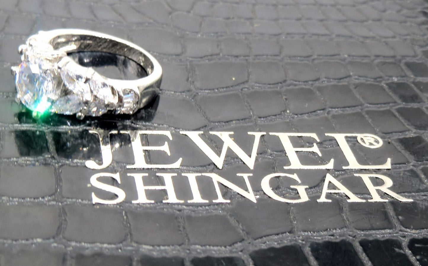 Jewelshingar Jewellery American Diamond Clear Colour Size 14 Silver Plated Ring For Girls ( 93338RIN )
