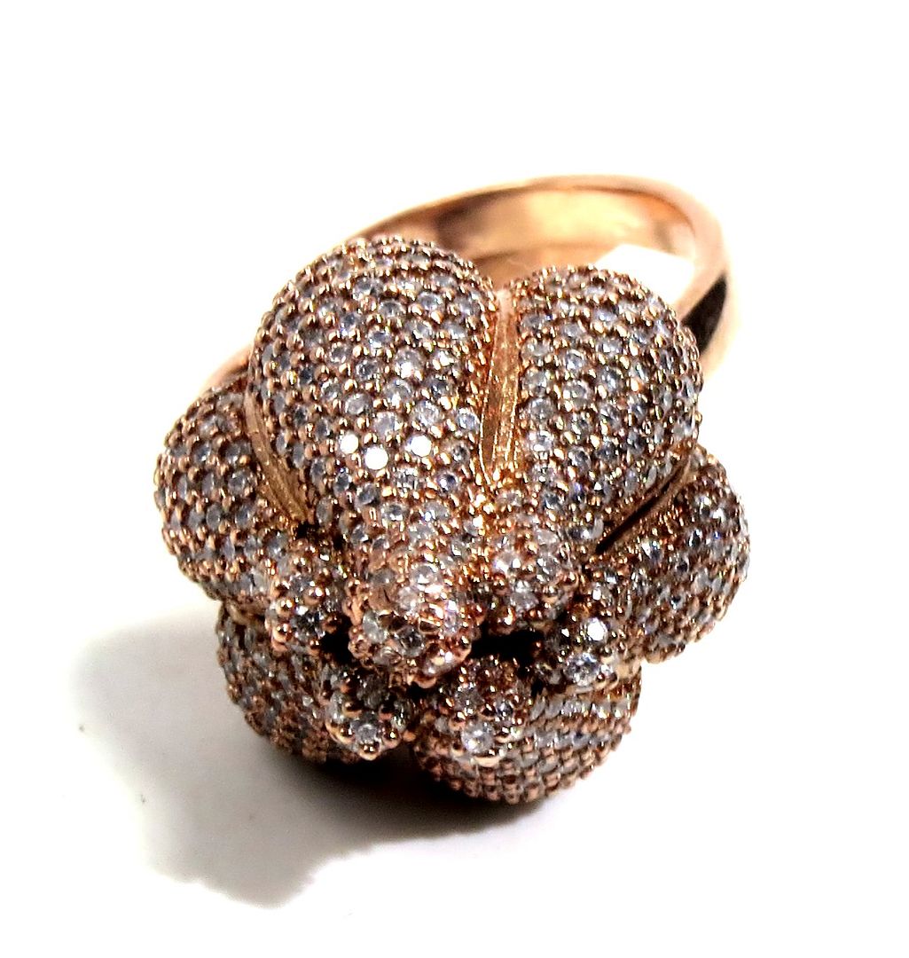 Jewelshingar Jewellery American Diamond Clear Colour Size Freesize Gold Plated Ring For Girls ( 93604FSR )