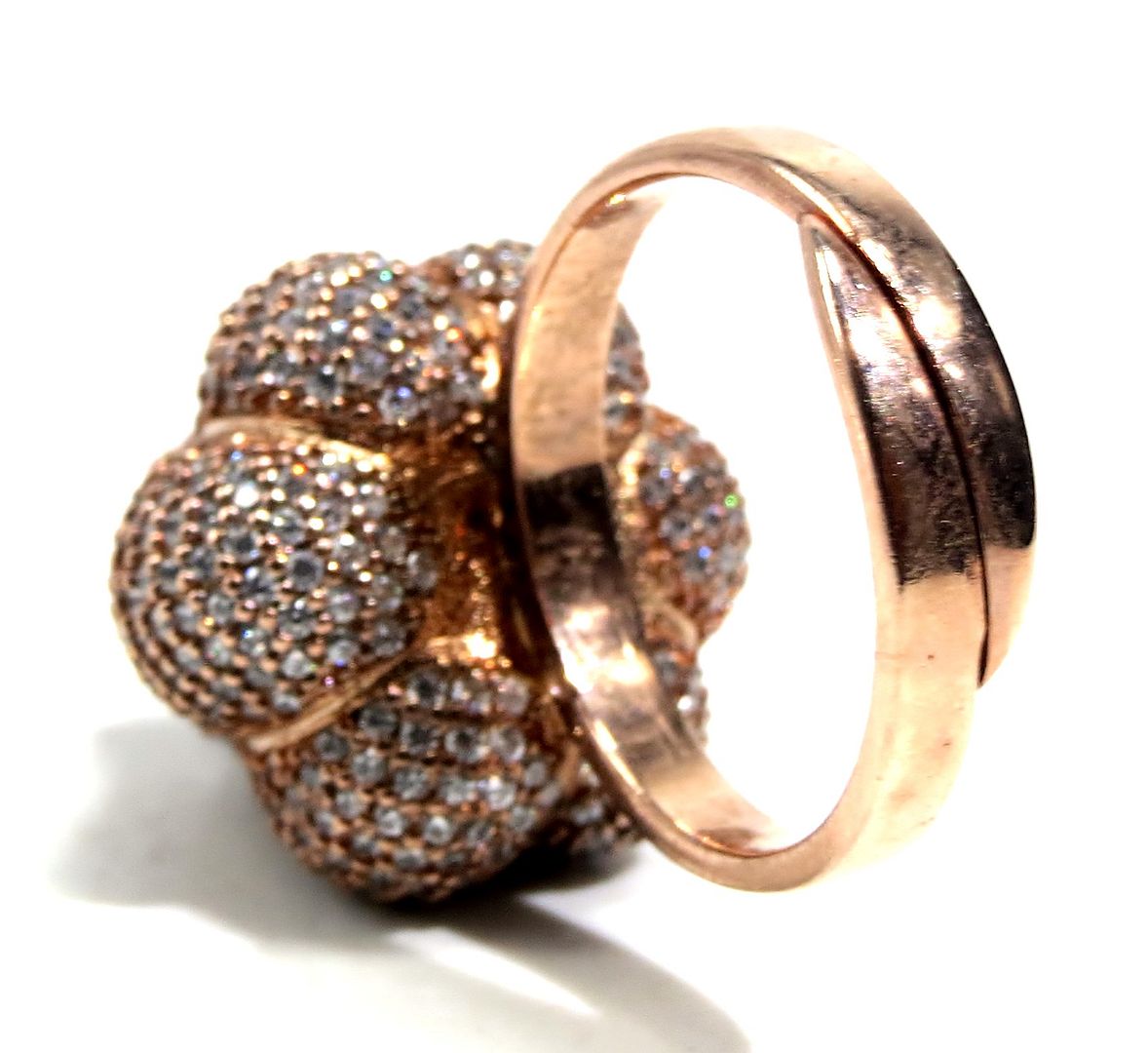 Jewelshingar Jewellery American Diamond Clear Colour Size Freesize Gold Plated Ring For Girls ( 93604FSR )