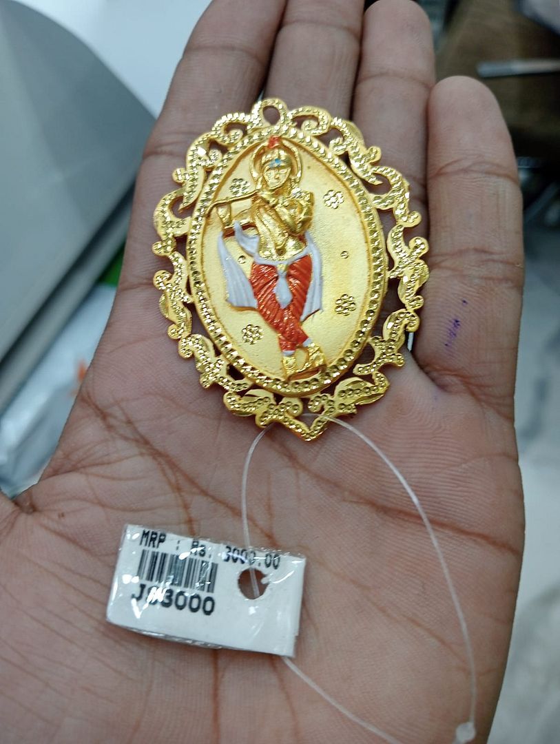 GOLD FORMING 2 SIZE KRISHNA PENDANT BY CHOKERSET P7654432