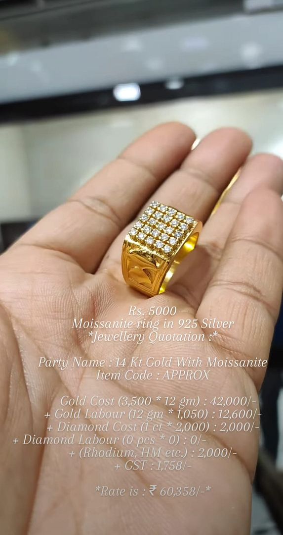 Moissanite Ring By Chokerset MDR6038