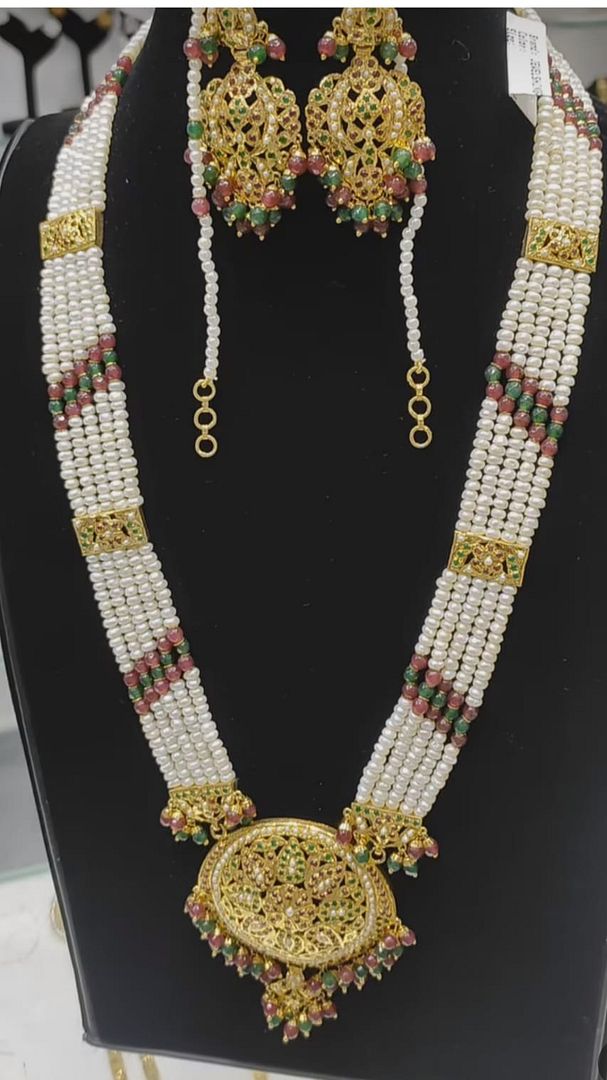 Jadau Raani Haar In Multi Colour Gold Plating By Chokerset JDWA0094