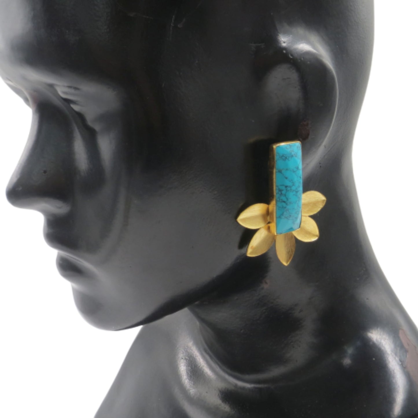 Jewelshingar Fine Costume jewellery Earrings in Brass with semi precious Stone
