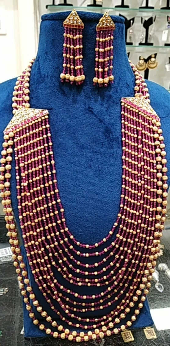 Jewelshingar polki kundan Necklace Set In Fine Quality Jewellery (184449AST)