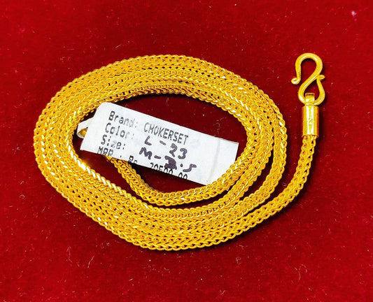 23 Size 300 Mg.1 Gram 24 kt Gold Forming Concept Chains By Chokerset  CSCHAIN1013