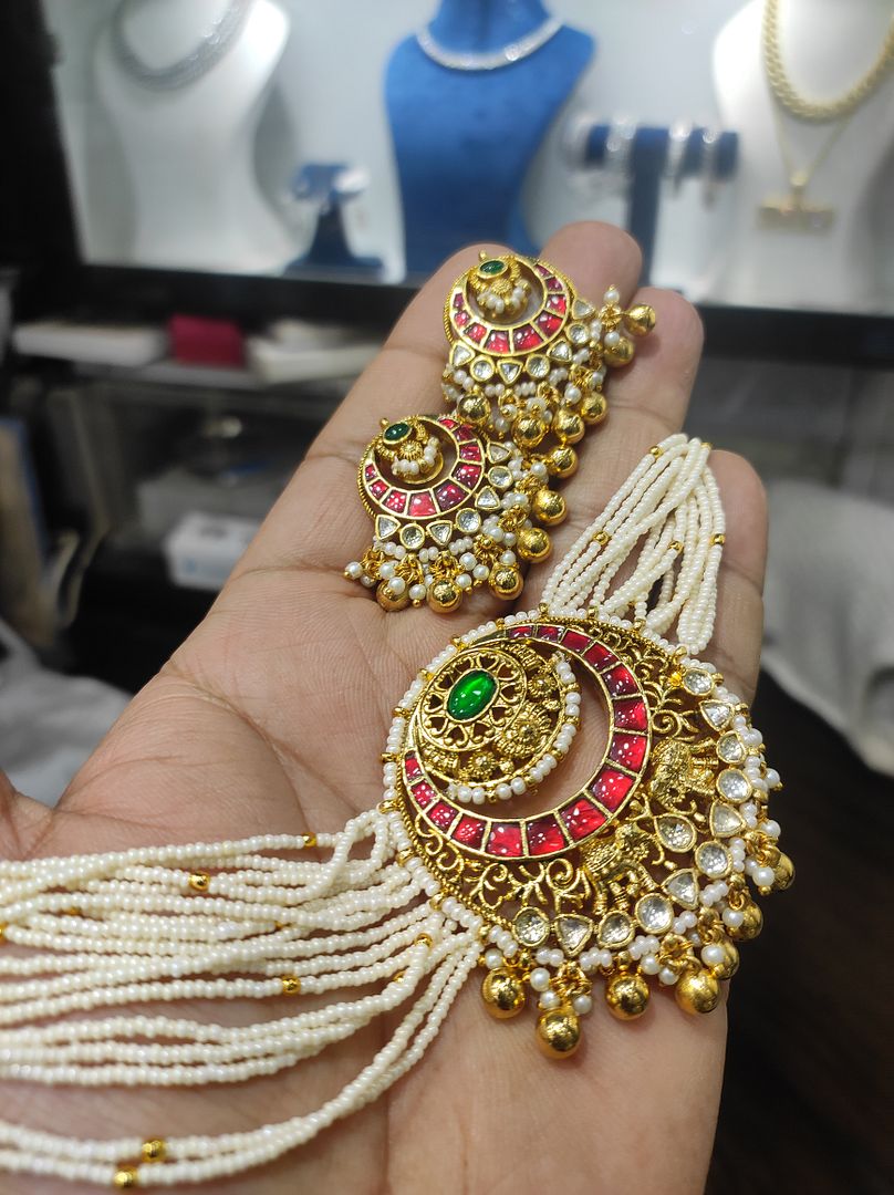 Fine Polki Kundan Antique Set By Chokerset APS927