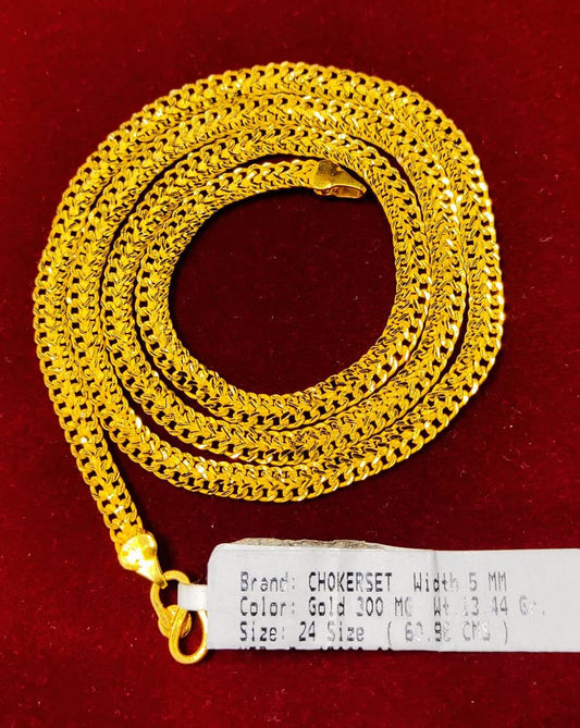 24 Size 300 Mg.1 Gram 24 kt Gold Forming Concept Chains By Chokerset  CSCHAIN1020