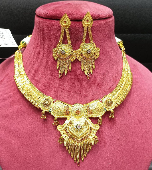 100 Mg. Gold Forming Necklace By Chokerset CSGF1758