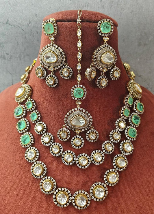 Fine Polki Kundan Antique Set By Chokerset APS1215