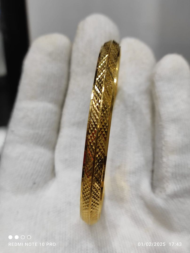 Gold Forming Gents Kada By Chokerset GFGK53