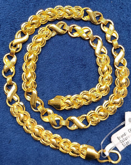 21 Size 200 Mg.1 Gram 24 kt Gold Forming Concept Chains By Chokerset  CSCHAIN1074