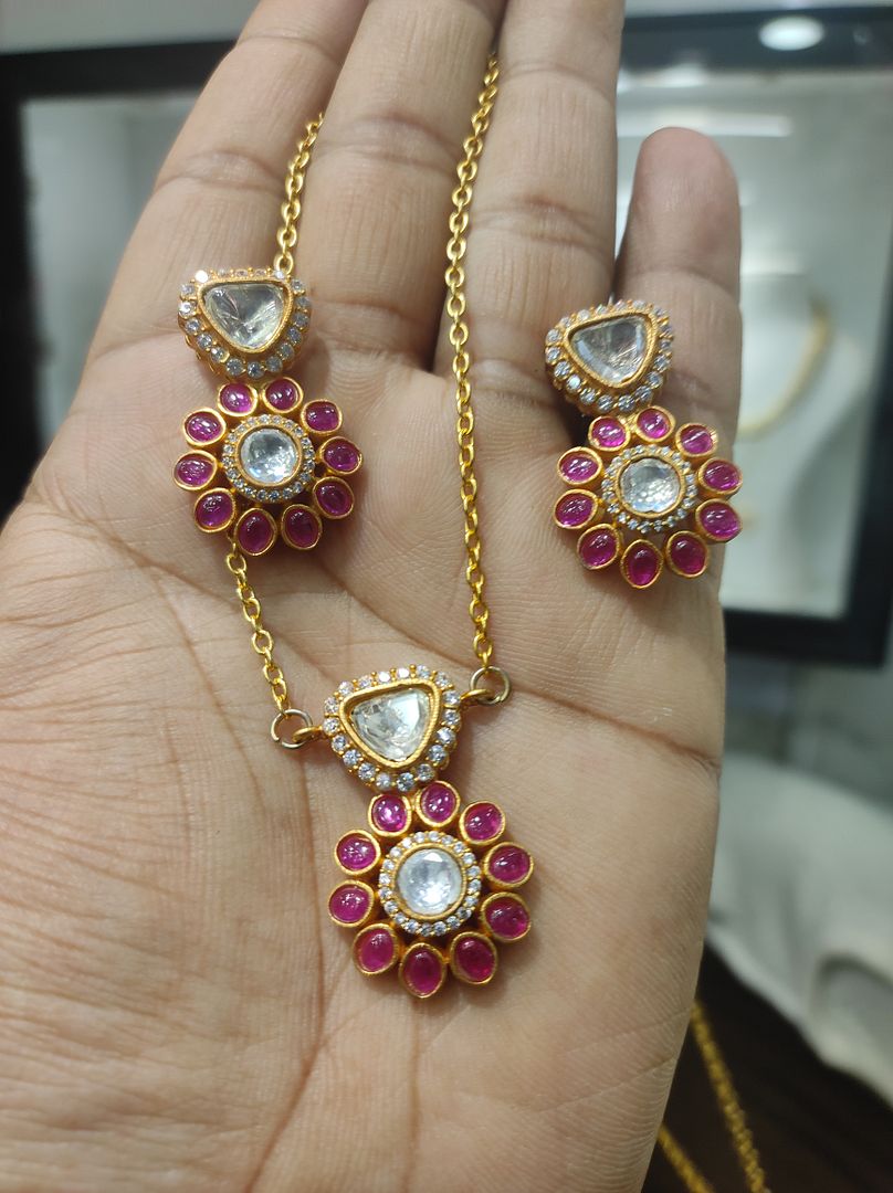 Fine Polki Kundan Antique Set By Chokerset APS933