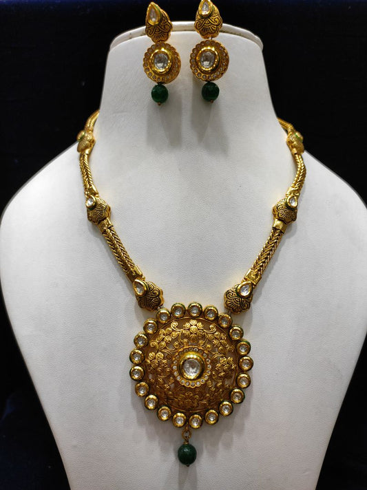 Fine Fashion Kundan Polki Jewellery Set By Chokerset CSACS421