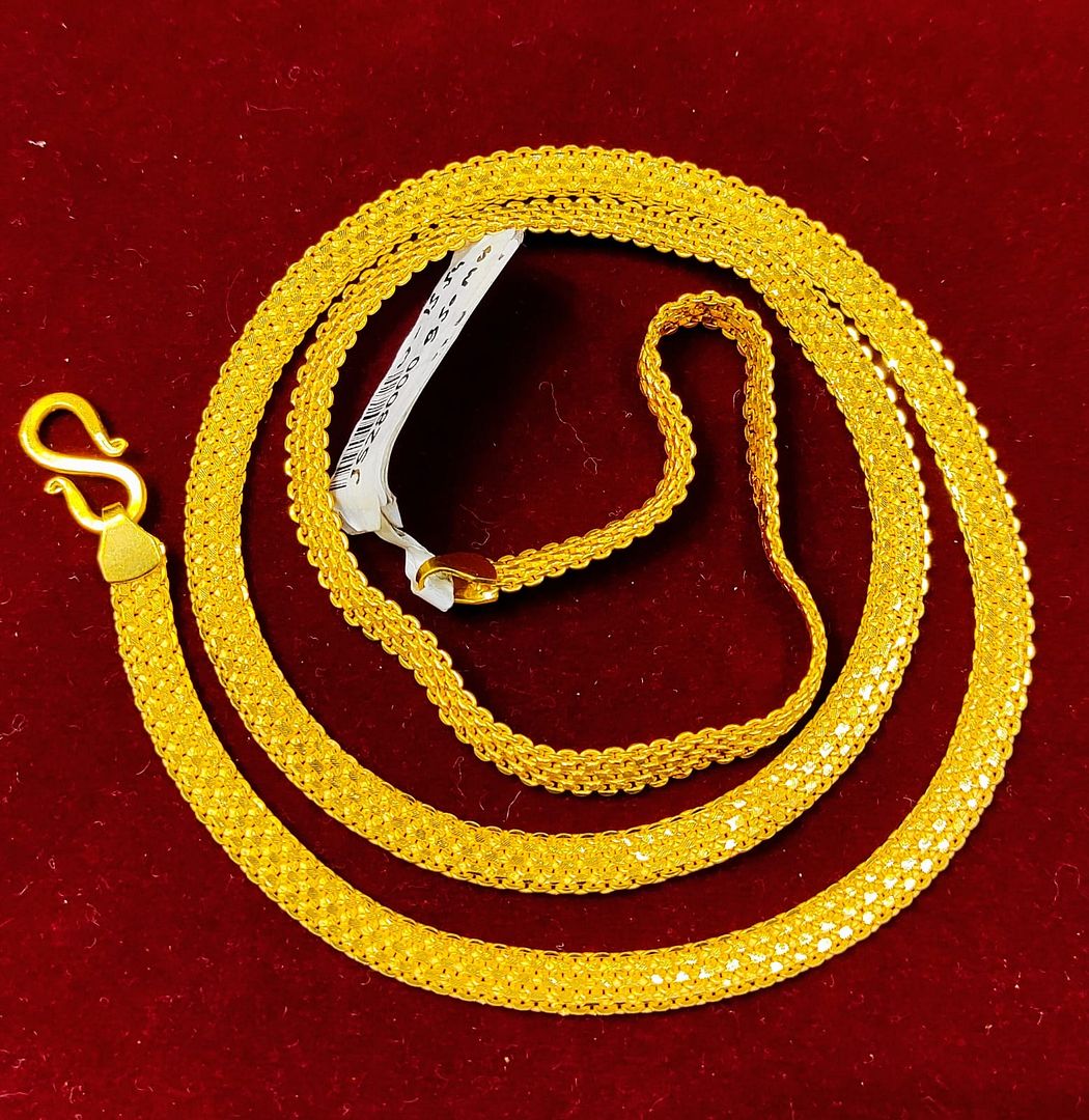 24 Size 350 Mg.1 Gram 24 kt Gold Forming Concept Chains By Chokerset  CSCHAIN1017