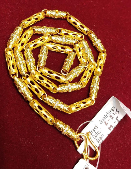 21.5 Size 200 Mg.1 Gram 24 kt Gold Forming Concept Chains By Chokerset  CSCHAIN1070