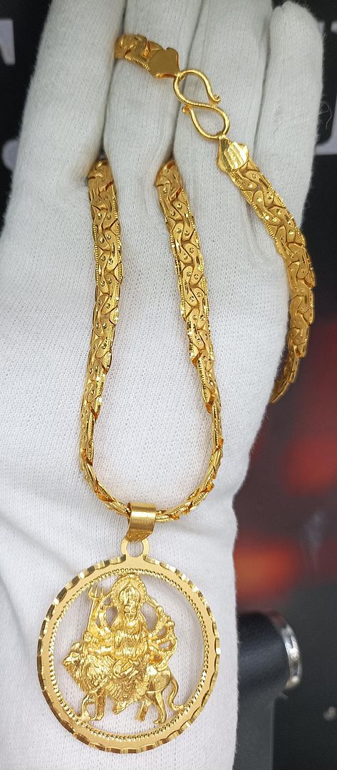 25 Size 200 Mg. Gold Forming Chain Pendant By Chokerset CSCP2889