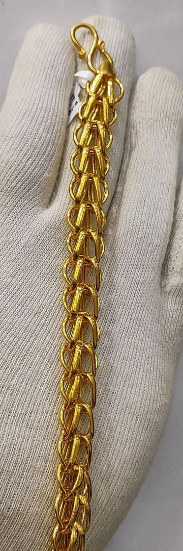 9.5 Size 300 Mg. Gold Forming Bracelet By Chokerset BRACE372