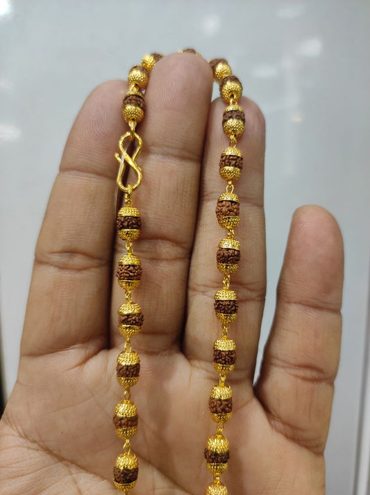 200 Milligram Gold Forming Rudraksha Chain By Chokerset WAC732