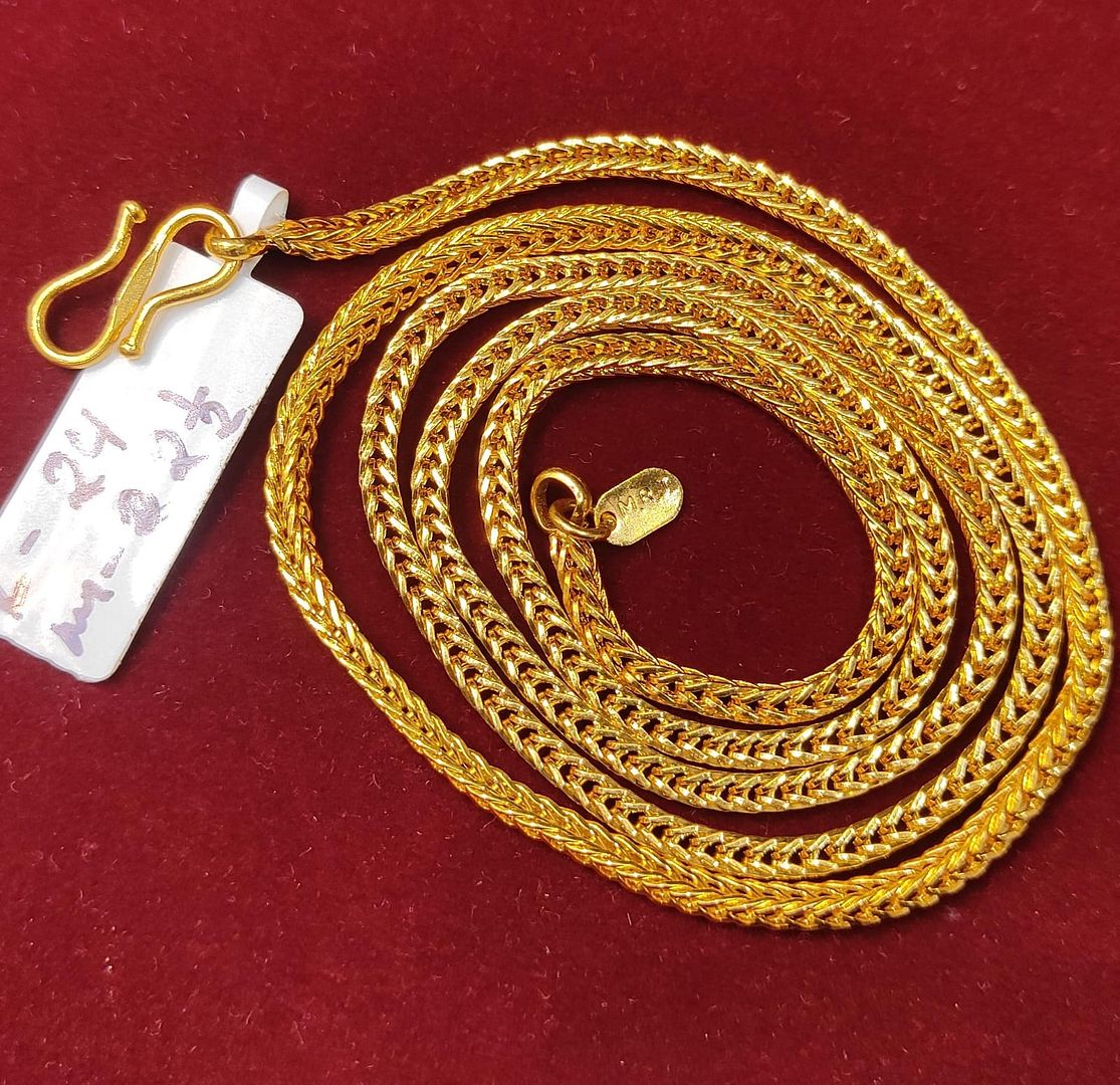 24 Size 100 Mg.1 Gram 24 kt Gold Forming Concept Chains By Chokerset  CSCHAIN1106