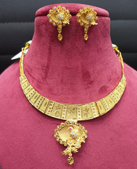 100 Mg. Gold Forming Necklace By Chokerset CSGF1759