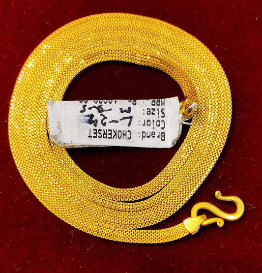 24 Size 400 Mg.1 Gram 24 kt Gold Forming Concept Chains By Chokerset  CSCHAIN1022