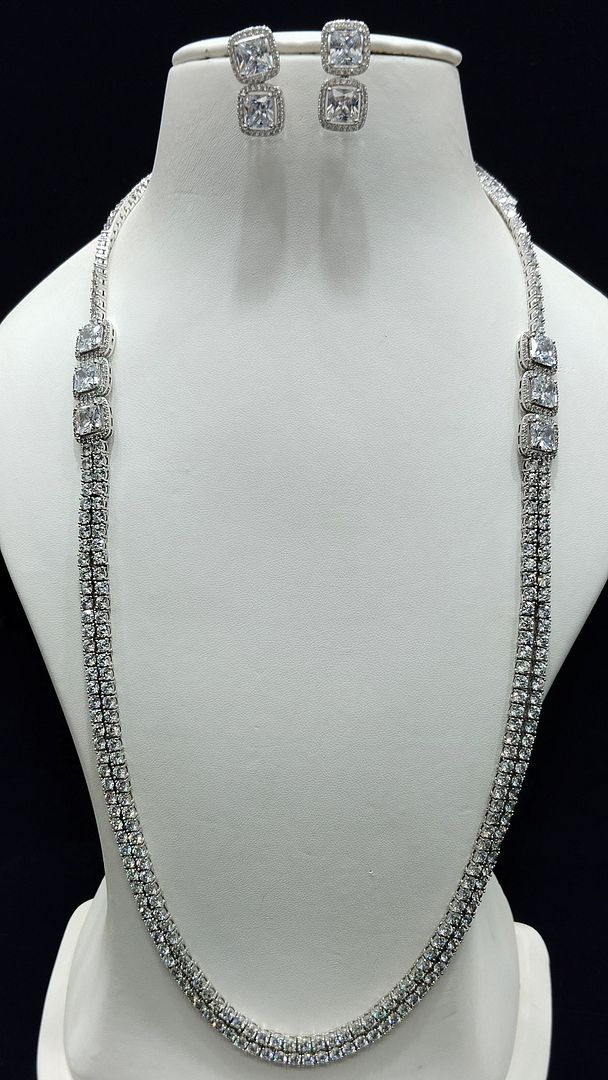 Silver Colour Silver Plating Necklace By Chokerset CSNAD768