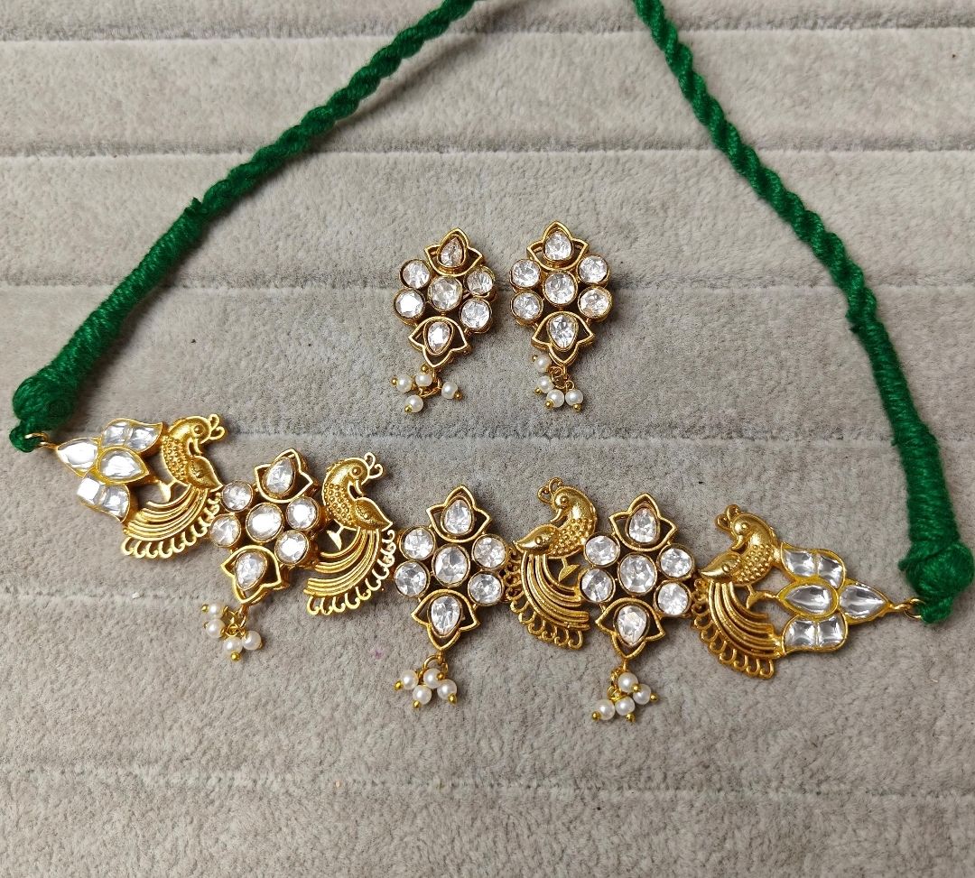 Fine Polki Kundan Antique Set By Chokerset APS957
