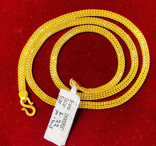 22 Size 350 Mg.1 Gram 24 kt Gold Forming Concept Chains By Chokerset  CSCHAIN1012