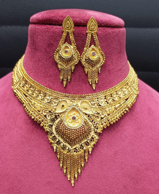 100 Mg. Gold Forming Necklace By Chokerset CSGF1760