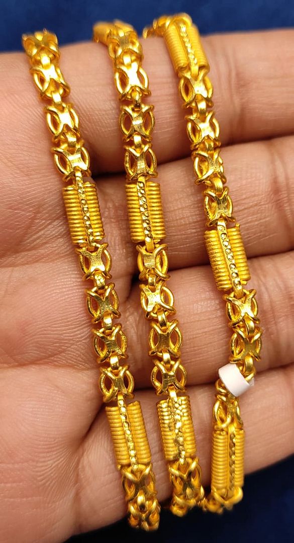 24 Size 200 Mg.1 Gram 24 kt Gold Forming Concept Chains By Chokerset  CSCHAIN1042
