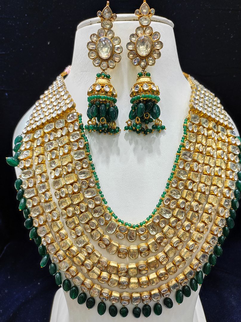 Fine Fashion Kundan Polki Jewellery Set By Chokerset CSACS416