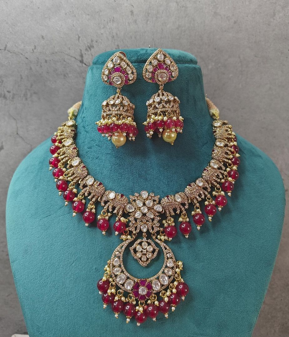 Fine Polki Kundan Antique Set By Chokerset APS939