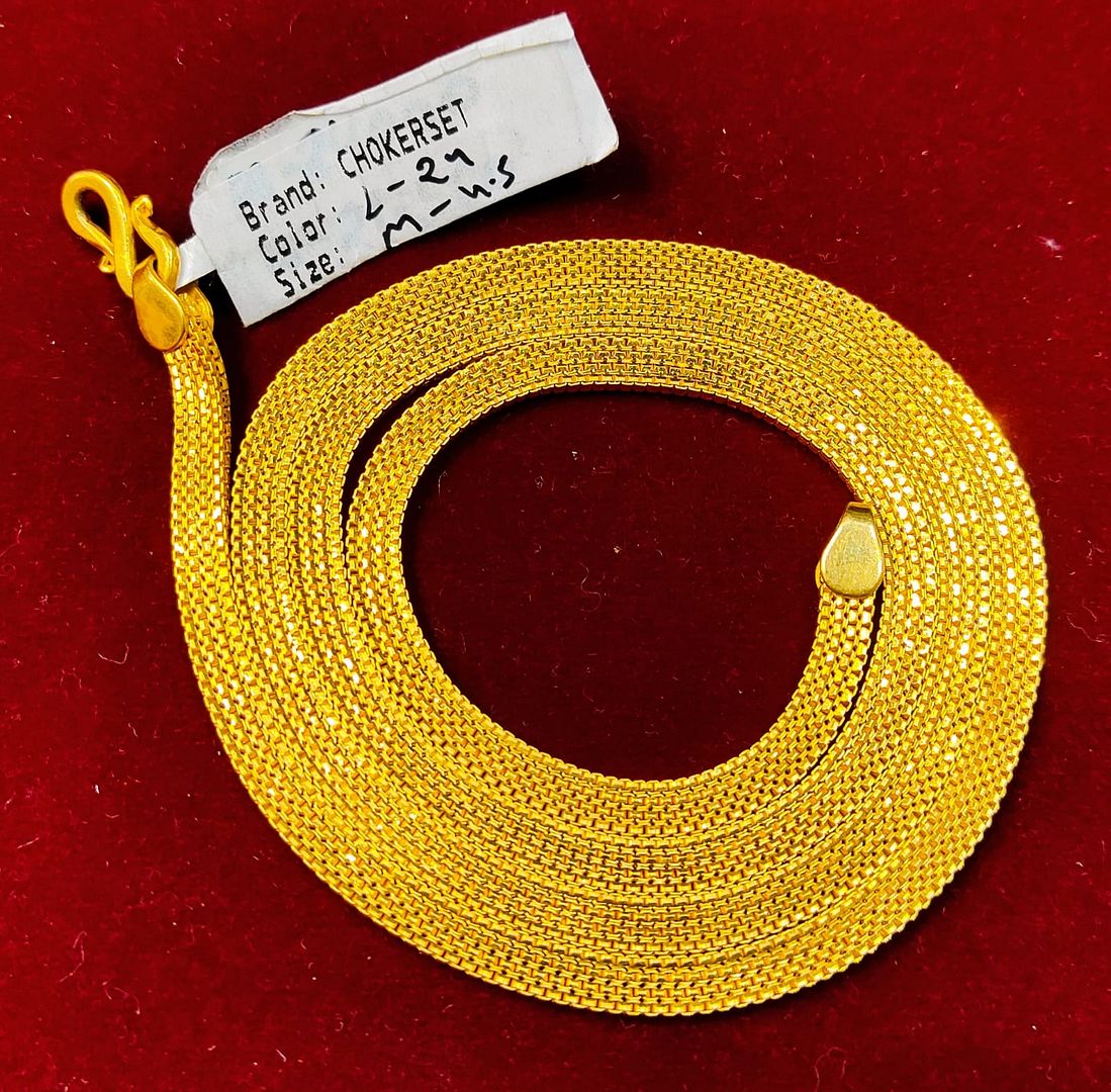 24 Size 250 Mg.1 Gram 24 kt Gold Forming Concept Chains By Chokerset  CSCHAIN1019