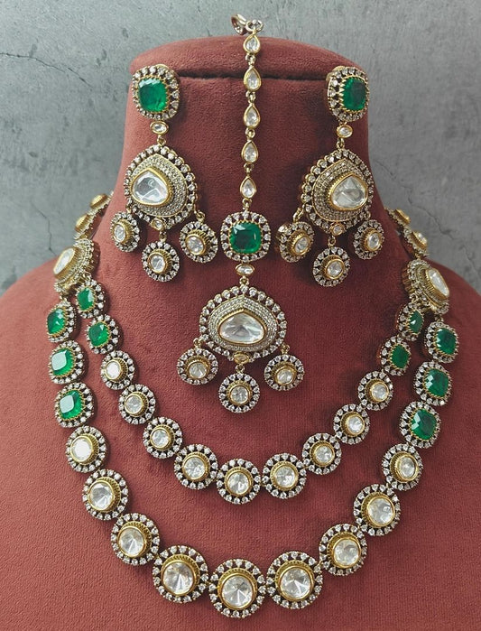 Fine Polki Kundan Antique Set By Chokerset APS1216