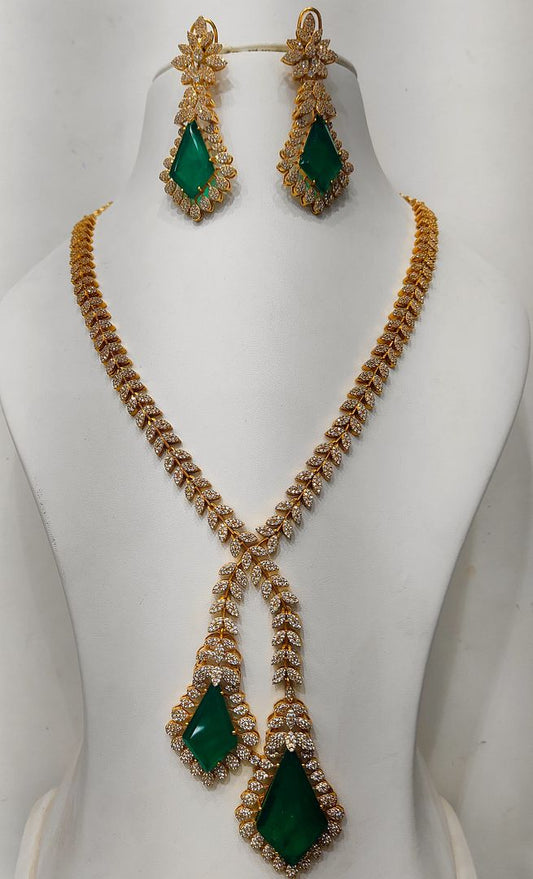 Antique Gold Forming Necklace Earrings By Chokerset NECK4703