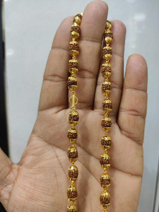 200 Milligram Gold Forming Rudraksha Chain By Chokerset WAC730