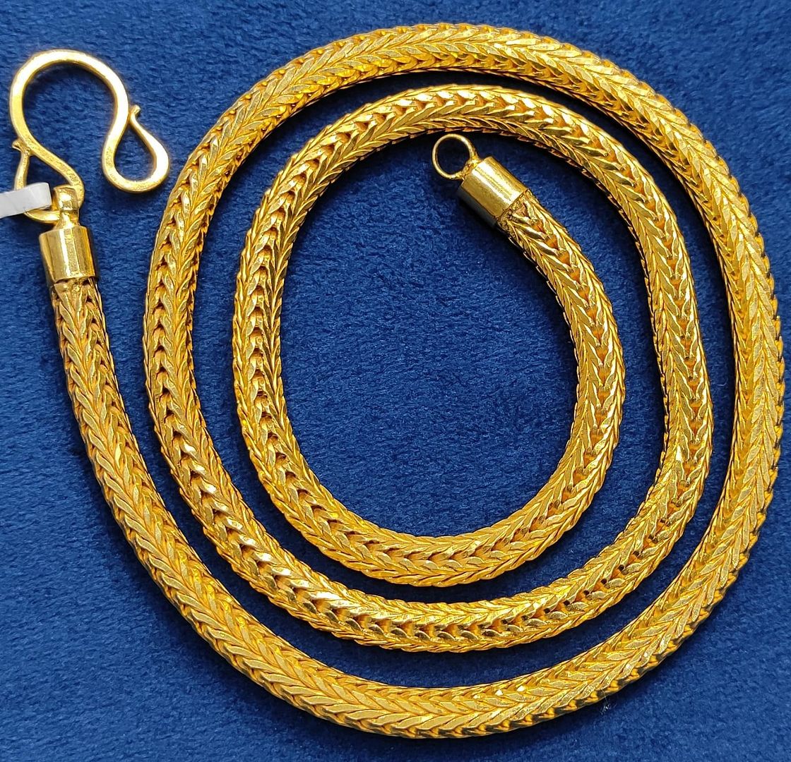 25 Size 500 Mg.1 Gram 24 kt Gold Forming Concept Chains By Chokerset  CSCHAIN1036